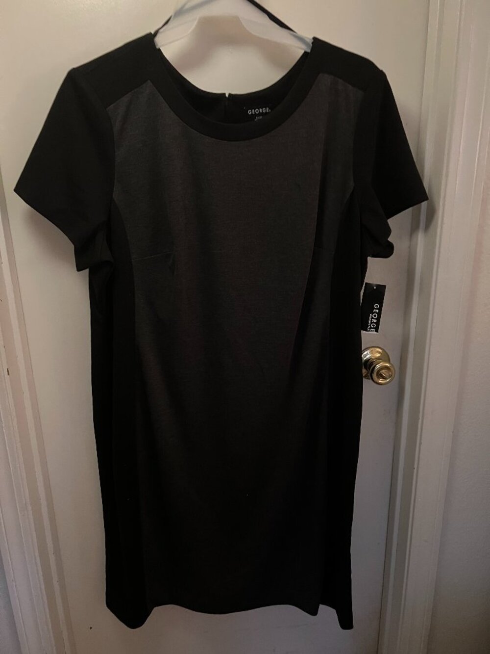George Black  & Gray Short Sleeve Dress W 3X